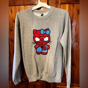 NWOT Hello Kitty/Spiderman Sweatshirt